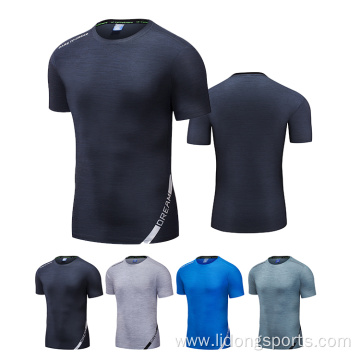 custom printing blank plain compression men t-shirt